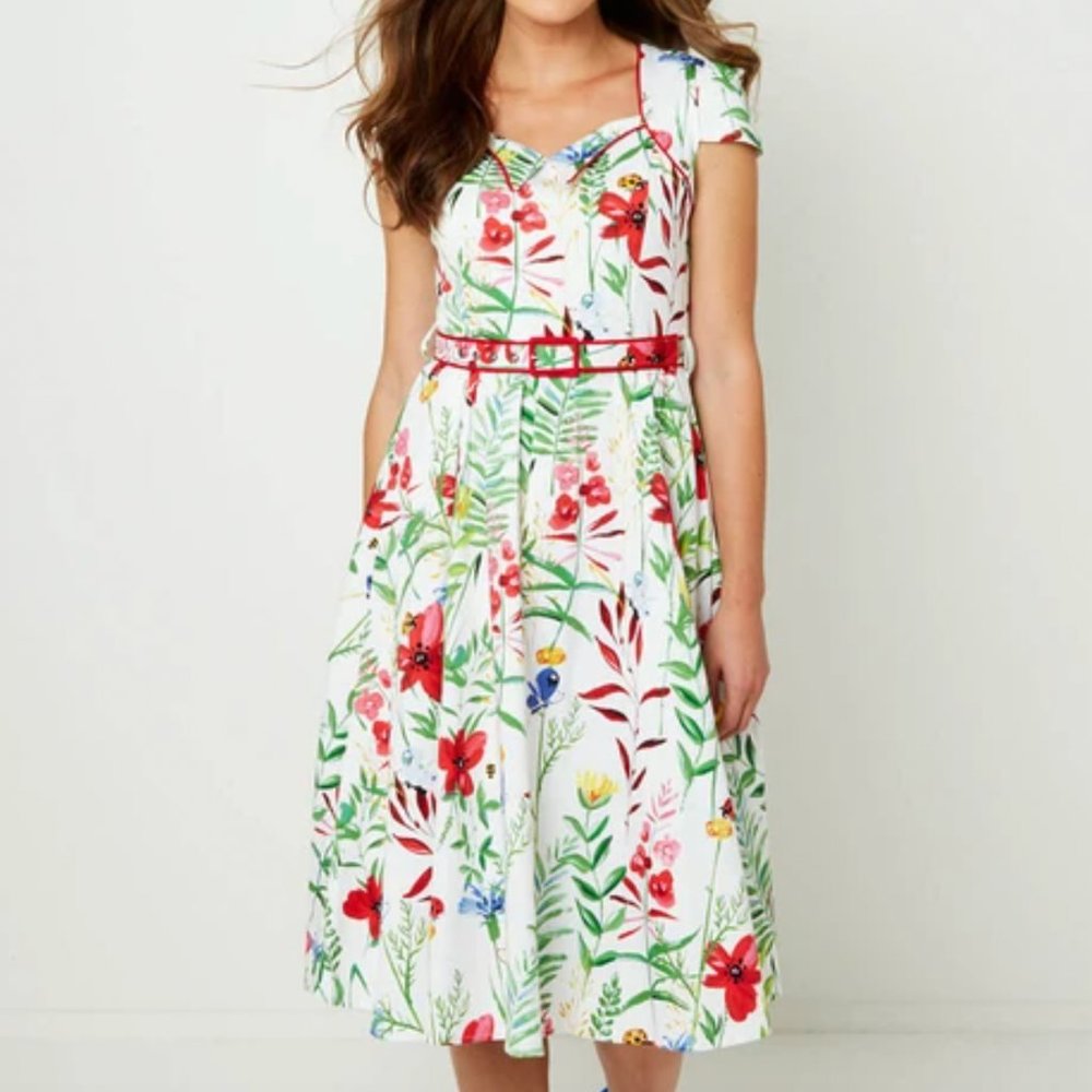 Joe Browns Garden Party Dress with Belt | UK 10 / US 6